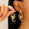 Pendientes de clip con diseño de escorpión, estilo punk, diablo y personalidad fresca, con diseño transfronterizo europeo y americano.
