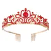 Venta caliente Corona de pelo de cristal con diamantes para recogido de novia, tocado de cumpleaños, accesorios para el cabello, corona de bola, diadema para actuación en Salón del Automóvil