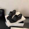 Design de Nicho Primavera e Outono 2025 Novas Sandálias de Dedo Abertas Elegantes com Salto Anabela Slim Estilo Coreano