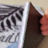 Tapete Personalizado com Impressão Colorida Natalino Poliéster Nylon Tapete de Chão Pvc Escovado com Borda Preta Veludo Cortado Tapete de Chão Impresso
