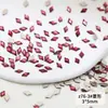 Joyería para decoración de uñas rosa seco al por mayor súper brillante tamaño mini pequeño forma de ojo de caballo corazón decoración de uñas de vidrio plano