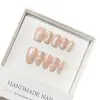 Acetato Hielo Jade Melocotón Nude Escamas de Nácar Transparente Uñas Hailey Simples Gama Alta Manicura Portátil Pura Hecha a Mano