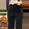Pantalones Casuales para Hombre Corte Delgado Pierna Recta 2026 Primavera y Otoño Versátiles para Negocios Forro Polar Grueso Pana Larga Negro