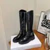 Botas Retro de Punta Redonda con Pliegues y Caña Larga para Mujer 2026 Otoño/Invierno Nueva Moda Adelgazantes de Rodilla Botas de Caballero con Tacón
