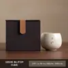 Taza Maestra de Gres de Kiln Ru con Esmalte Craquelado Taza de Té de Cerámica Taza Individual Taza de Degustación Juego de Té Kung Fu Taza de Té para el Hogar con Texto de Bendición Escrito a Mano
