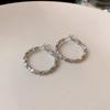 Aretes Coreanos Ins Simples Combinables Aguja de Plata Moda Aretes de Sentido de Alta Gama Aretes de Nicho Transfronterizos Venta al por Mayor Mujeres