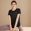 Tops Deportivos Holgados para Mujer 2025 Nuevo Ropa de Yoga Camiseta de Manga Corta Secado Rápido Cobertura para Correr Aspecto Adelgazante Ropa de Fitness Verano