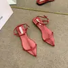 Sandalias de Moda para Mujer Verano 2025 Celebridad de Internet Caliente Nuevo Estilo de Moda de Tacón Bajo de Suela Plana Estilo Hada Sandalias Romanas para Mujer