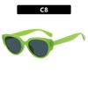 Gafas de sol retro con montura negra, borde grueso, estilo ojo de gato, cuadradas, redondas, para adelgazar y miopes, para mujer