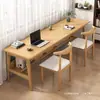 Mesa de madeira maciça mesa de computador sala de estar quarto escrivaninha contra a parede escritório de aluguel em casa estilo antigo mesa longa