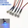 Luz indicadora LED de cabeza plana metálica de 6MM 3V12V24V220V luz de señalización para modificación de fuente de alimentación de trabajo de equipo luz azul