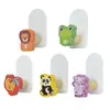 Conjunto personalizado de 4 ganchos de madeira sem furos, ganchos adesivos coloridos para cozinha, banheiro, hall de entrada e atrás da porta, ganchos de madeira criativos para casacos