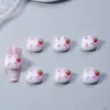 Accesorios de Arte de Uñas de Conejo de Dibujos Animados Estilo Japonés Rhinestone de Resina Decoraciones de Uñas Portátiles Accesorios para Fundas de Teléfono Pegamento de Crema Accesorios de Material DIY