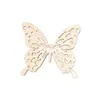 Serie de Mariposas Recortadas Creativas Transfronterizas Colgantes de Madera Artesanías de Virutas de Madera DIY con Cuerda de Cáñamo Colgantes para Decoración del Hogar