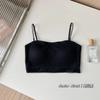 Tirante de Hombro de Pedrería Chaleco de Lujo de Seda Ligera para Mujer Sexy Hermoso Espalda Tirantes Push-up Chaleco sin Marcas con Almohadilla en el Pecho Ropa Interior de Encaje