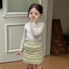 Tejido de Punto Suave Estilo Coreano para Niños y Niñas Invierno 2025 Nuevo Estilo Ropa Interior de Punto para Niños Tendencia