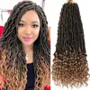 Peluca Sintética de Rastas Estilo Europeo y Americano Cabello Irregular Tejido a Crochet 18 pulgadas Goddess Locs401 Peluca de Cola Suelta
