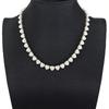 Colar de corrente para clavícula com costura de diamante em forma de coração estilo ins europeu e americano, acessórios de colar de liga em forma de coração da moda, 10 mm de largura