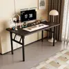 Mesa Plegable para Computadora de Escritorio, Escritorio con Bordes Envueltos, Escritorio para Escribir en Casa, Mesa de Estudio, Casa de Alquiler, Mesa de Comedor Simple, Tocador