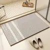 Tapete de Pé Suave Estilo Wabi-Sabi Transfronteiriço de Terra de Diatomáceas, Tapete de Chão Absorvente para Banheiro, Tapete Antiderrapante de Secagem Rápida para Entrada de Banheiro