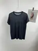 Camiseta de punto de manga corta, holgada, cuello redondo, minimalista, con brillo, mezcla de lana y Tencel, Nueva Colección Otoño 2026