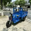 Motocicleta Azul de Tres Ruedas, Vehículo Agrícola de Carga Alimentado por Combustible, Camión Volquete, Triciclo de Escalada de Alta y Baja Velocidad, Exportación Transfronteriza y Comercio Exterior