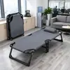 Cama de campaña militar de tela Oxford cama plegable de dos pliegues para una persona silla reclinable simple para descanso de almuerzo en la oficina camping al aire libre compañero de cama