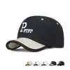 Novo Estilo Bloco de Cores Personalizado Versátil Chapéu Bico de Pato Bordado com Letras Tendência Boné de Basebol Esportes ao Ar Livre Casual Chapéu de Sol Masculino
