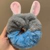 Bucle de pelo de animal loco de Nick Judy, peluche de zorro de dibujos animados con orejas de conejo, cuerda de goma para el pelo para mujer para otoño e invierno