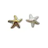 Perlas de Imitación de ABS Estampadas en Oro, Estrellas de Mar, Conchas, Cuentas Perforadas para Manualidades DIY, Pinzas para el Cabello con Pegamento Crema, Cadenas para Teléfono, Accesorios para Llaveros