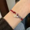 Pulsera de Hilo Rojo de la Fortuna con Cascabel Estilo Chino, Pulsera Tejida Hecha a Mano para el Año de Nacimiento, Regalo para Mejores Amigos o Parejas, Hilo Tejido Versátil