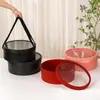 Maceta portátil con apertura para ventana, Empaque de ramo de frutas y flores, Caja vacía, Caja de regalo redonda, Materiales florales para manualidades