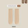 Calcetines finos de verano con orejas de madera, calcetines apilados para mujer, calcetines de encaje de terciopelo, calcetines japoneses de longitud media de color caramelo
