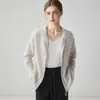 Cárdigan de punto de cachemira con capucha y cremallera, tejido de panal, para mujer, Otoño/Invierno 2026, Engrosado, Cálido, Holgado, Abrigo Suéter