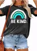 Camisetas para Mujer Comercio Electrónico Transfronterizo Amazon Camiseta de Algodón Estampada de Color