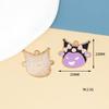 Boneca dos desenhos animados kulomi diy acessórios de jóias roxo diabo colar chaveiro pingente de decoração de presente atacado
