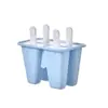 Formas de Silicone para Sorvete Prontas, com 4 e 6 Cavidades, Silicone de Grau Alimentício, Uso Doméstico DIY, Artesanal, Reutilizável