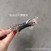Pinza para el pelo de adulto Retro Dulce Original Tela Rosa Puntos Azul Marino Pinza para Cola de Caballo Pinza de Resorte Pinza Superior
