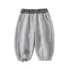 Pantalones de Punto de Dibujos Animados Otoño Nuevo Dianxi para Bebés y Niños Pequeños, Pantalones Simples a Cuadros con Cintura Elástica y Puños, Pantalones Deportivos Casuales para Niños
