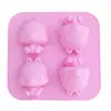 Molde de Yeso de Silicona 4 Melodías Uniformes Gelatina Mu Si Polvo de Frijol Blanco Leche Pastel de Mijo Congelado Jabón Artesanal Molde de Aromaterapia