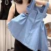 Vestido de Verano para Niños 2025 Peto Ropa para Niños Verano Nuevo Estilo Faldas para Bebé Niña Estilo Occidental Falda Coreana de Mezclilla