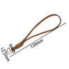 Lanyard de Cuero Gamuzado con Hebilla de Metal para Colgante, Lanyard de Cuero Gamuzado Semi-Terminado, Colgante Tejido a Mano, Lanyard de Muñeca