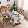 Mantel Personalizado Tema Navideño Impreso Estilo Festivo Rectangular Mesa de Café Sala de Estar Comedor Impermeable Mantel Decorativo