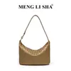 Bolsa de Palha Tecida Artesanal Nova Personalizada OEM Moda Estilosa Ombro Único Transversal Bolsa Dumpling Versátil Bolsa de Mão para o Dia a Dia para Mulheres