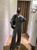 O Look Relaxado e Preguiçoso de Zedai Jia Yi! Conjunto Casual de Calça Tricotada com Capuz Elegante em Mistura de Lã para Outono