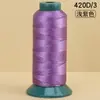 Ventas Directas de Fábrica Hilo de Coser de Alta Resistencia 420D Bolsa de Rollo Grande Hilo de Coser Colorido Hilo de Nylon Industrial para Ropa