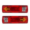 Luz Traseira Eletrônica Bicolor Vermelha e Amarela 24V 19LED para Caminhão e Van 131LED Luz Traseira Luz de Caminhão Luz Traseira Seta