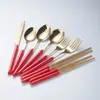 Talheres de Aço Inoxidável de Luxo Nórdico Cuidadosamente Selecionados, Faca, Garfo e Colher de Cintura Fina, Talheres Ocidentais de Aço Inoxidável, Faca e Garfo de Bife Domésticos