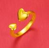 Nuevo anillo abierto de zorro de amor de oro de Vietnam joyería femenina anillo de corona con baño de oro anillo de corbata de lazo joyería de personalidad