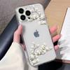 Nova Capa de Celular Maçã Magnólia Estilo Chinês para iPhone 16 Pro Max/15/14, Modelo Feminino, iPhone 13/17, Transparente e À Prova de Choque